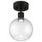 Access Lighting Port Nine Burgundy, Burgundy LED SemiFlush, Matte Black Finish, Seeded Glass 63148LEDD-MBL/SDG - alternate 6